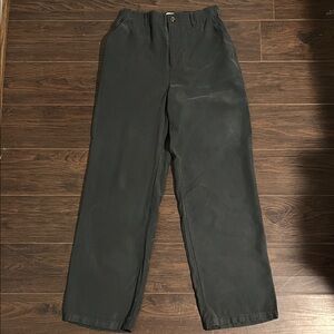 Wonderly Relaxed Straight Trousers — Black